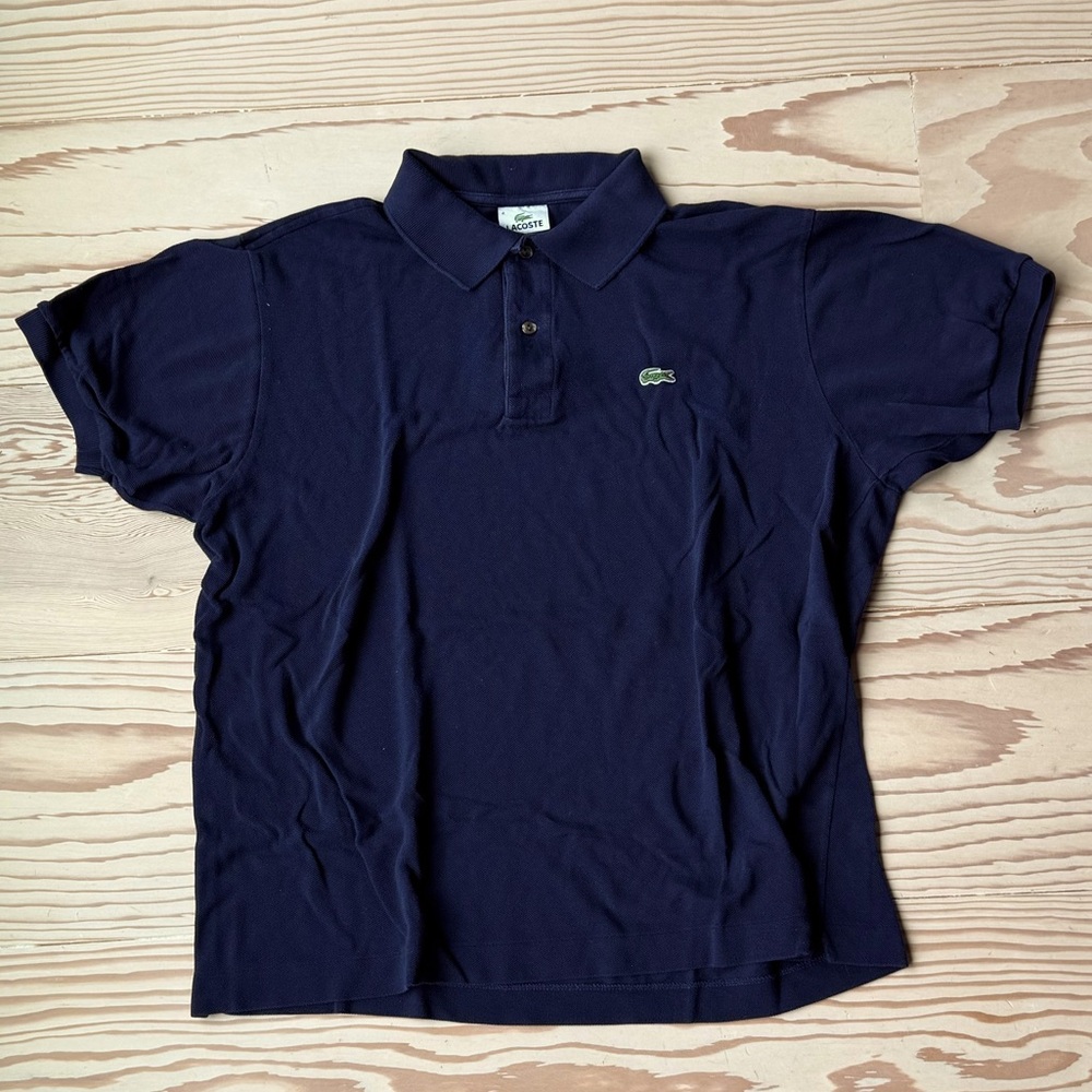 Lacoste Navy Polo Shirt - Hand Washed & Air Dried - Size 6 (XL)